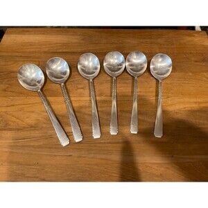 Oneida Wm Rogers "Exquisite" A1+ Silverplated Set of 6 Cereal Spoons
